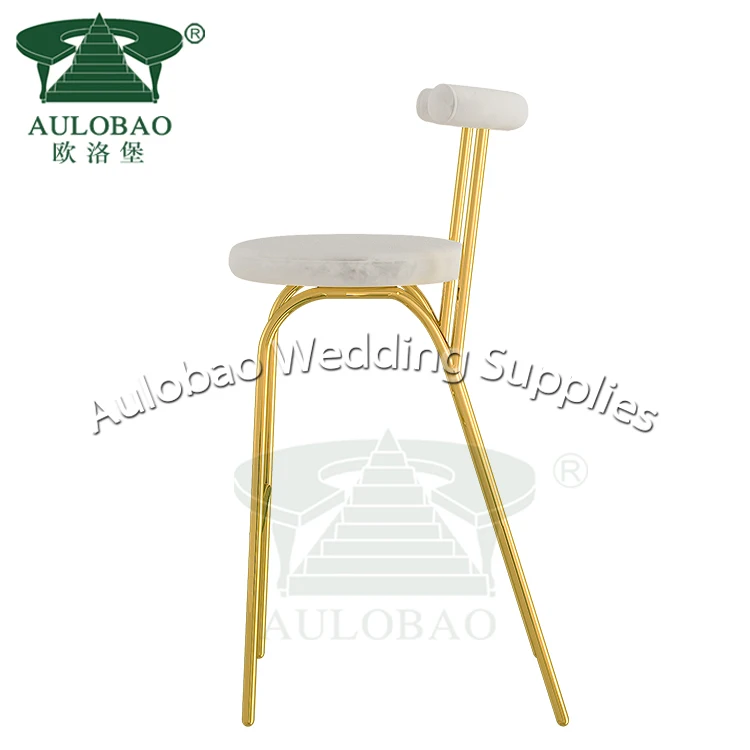 party event furniture cheap gold stainless steel high leg counter height bar stools