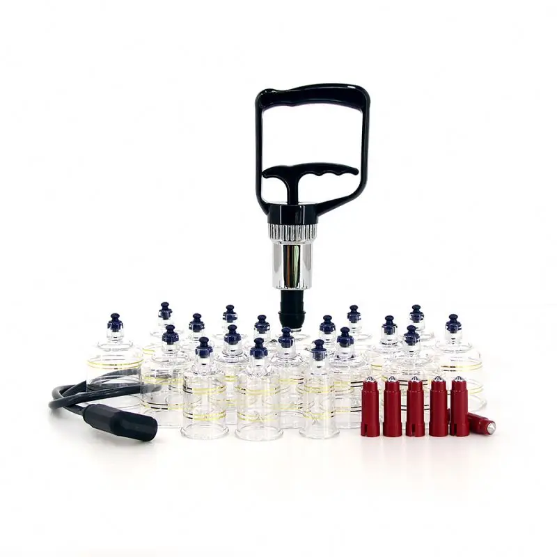 19 Cans Thickened Traditional Chinese Traditional Hijama Cupping Hijama Massage Cupping Pump Gun Cupping