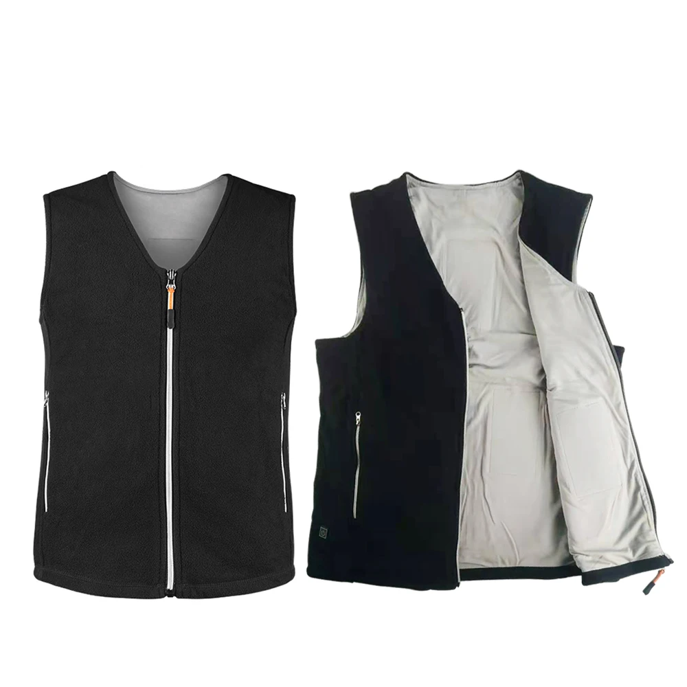 Electric heated vest warming  elderly men and women wear inside outside warm clothes safety heated clothes