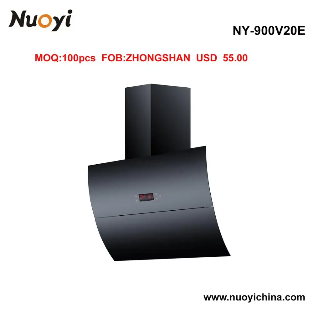 tempered glass /activated carbon filter stainless steel commercial kitchen hood decorative