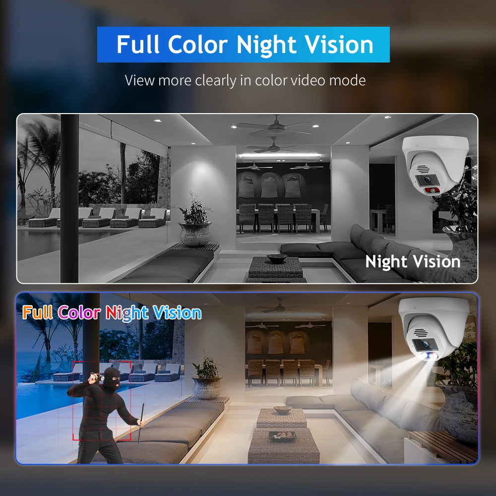 5MP 8 channel Cctv Camera System Nvr Human Detection Night Vision Hd Cctv Camera Security Video Kit