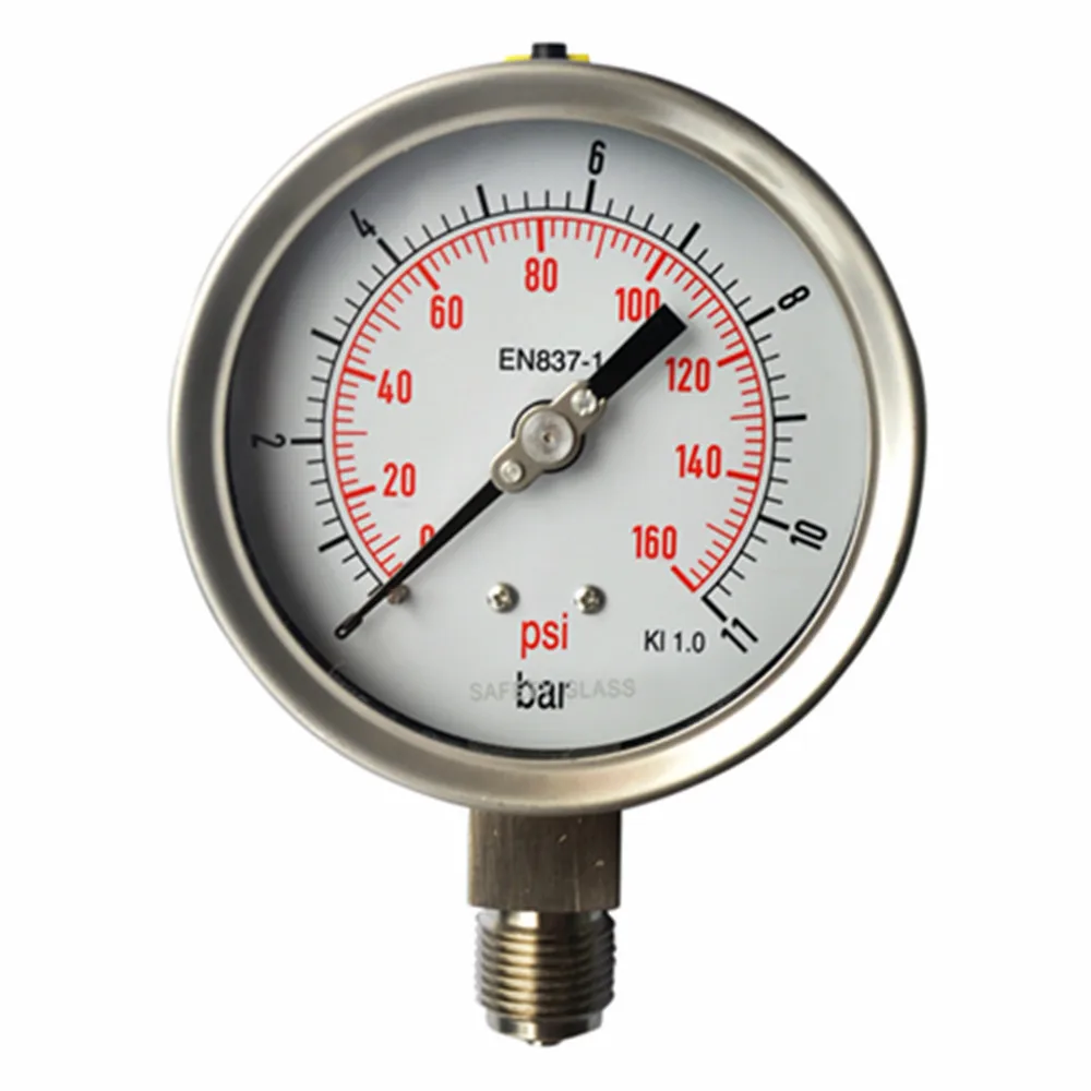 316 stainless steel bayonet type laser welding pressure gauge