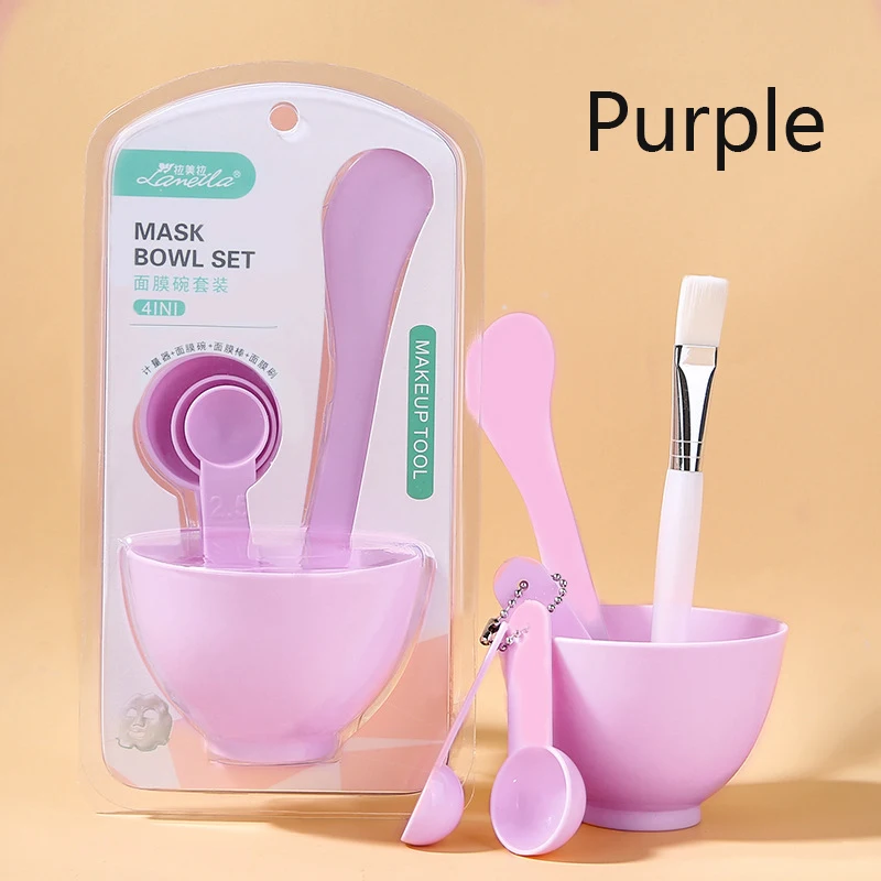 Eco Friendly 6pcs/Set DIY Face Mixing Bowl Set Brush Mixing Stick Spoon Facial Makeup Tool Kit