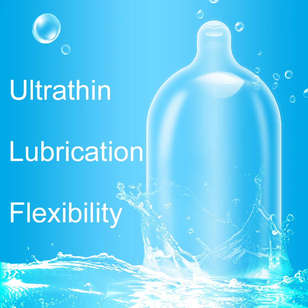 New Arrivals 10 ultra thin thread shaped blue condoms vending condoms  one condom