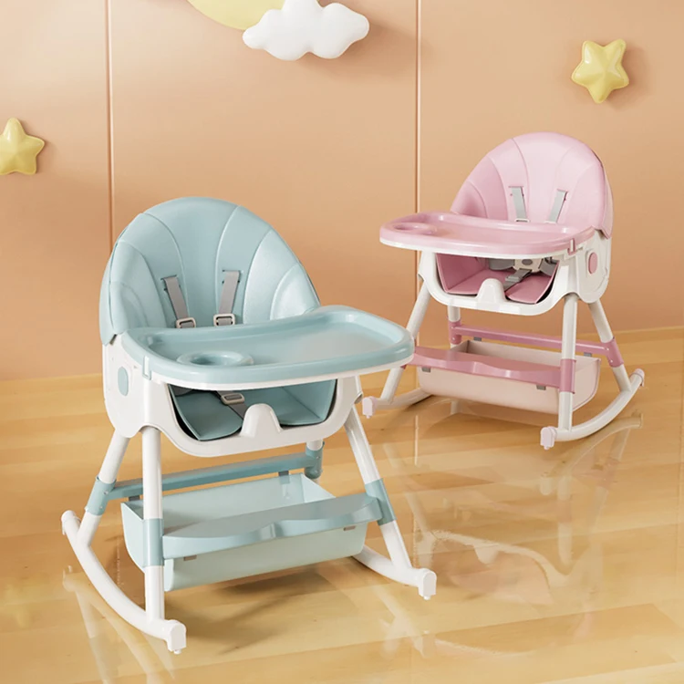 Creative adjustable feeding small high chair for baby children safety eating