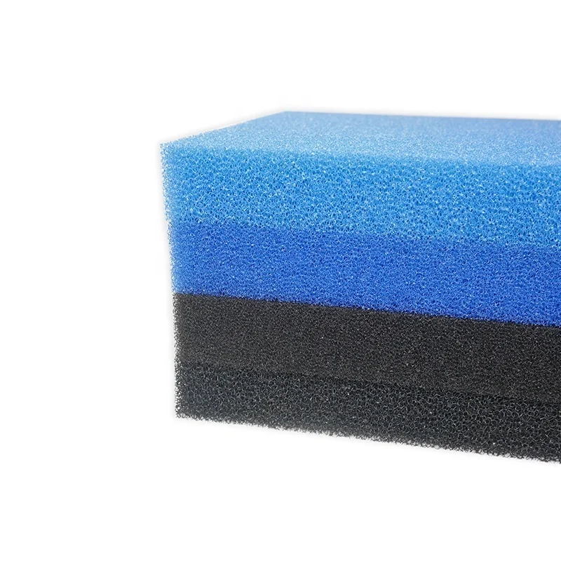 Отправка по лучшей цене, фильтрующая губка 100X100X2cm 20/30/45 PPI с синим и черным цветом для бассейна