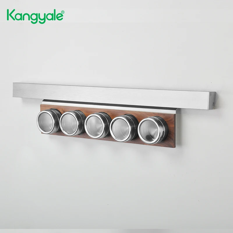 Kangyale multi-functional kitchen rack wall mounted aluminum alloy wall rack soup spoon chopping board storage rack