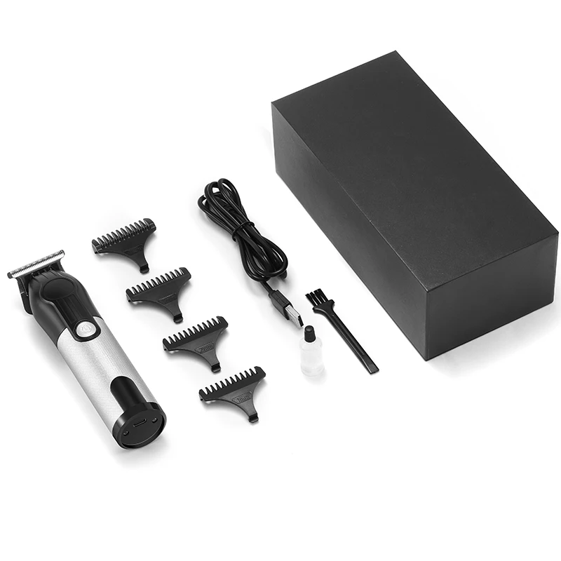 Black Professional T-Blade Trimmer Barbers Hair Cutting Machine Wireless Clippers Chargeable Hair Clippers for men