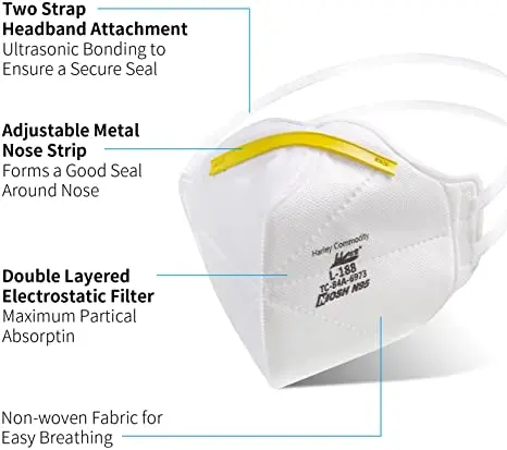 Manufacturer OEM Disposable Earloop Nonwoven N95 Carbon Filter Respirator Dust Mask