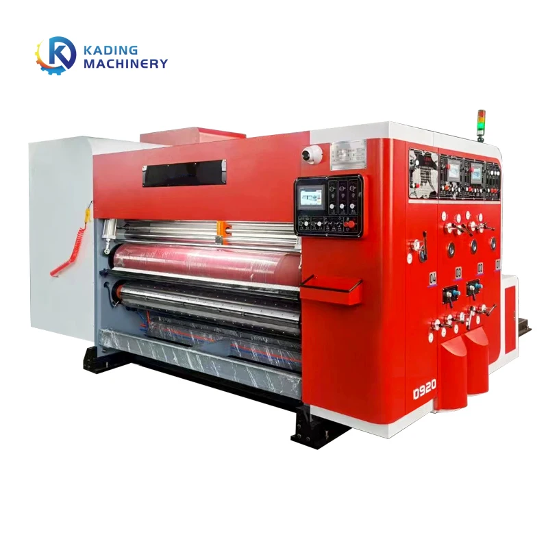 High Feeding Speed Corrugated Paperboard Boxes Printer With Automatic Die Cutter And Slotter