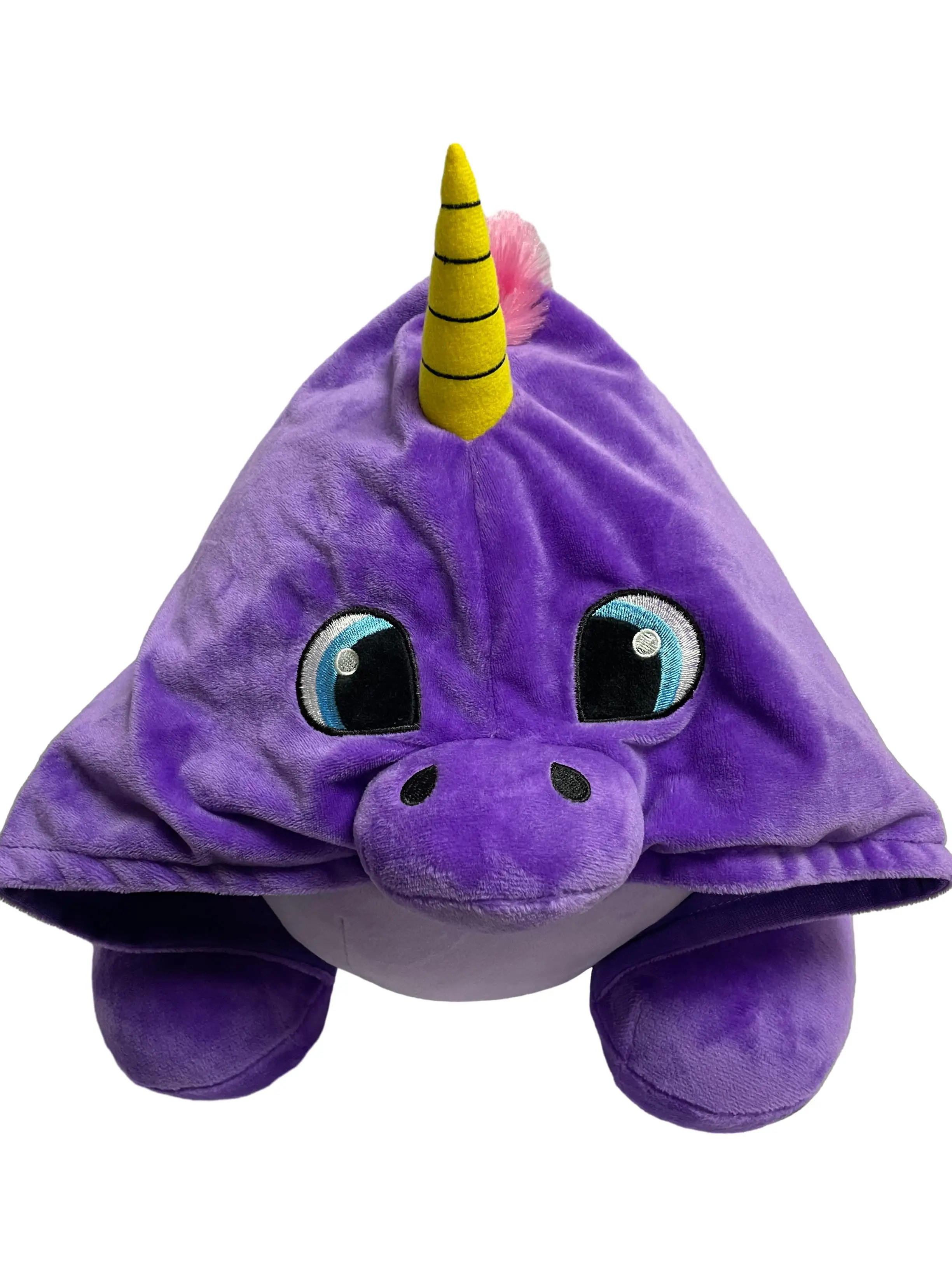 2024 New high quality Factory OEM/ODM travel Neck pillow, purple Unicorn cartoon neck pillow for kids and adults
