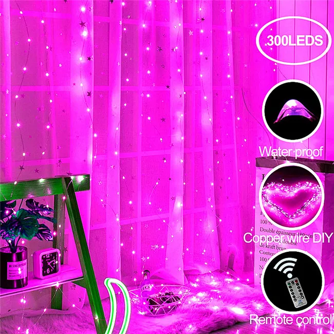 Fairy Icicle LED Christmas Garland Wedding Party Patio Outdoor Decoration Fairy Navidad LED Garland Merry Curtain String Light