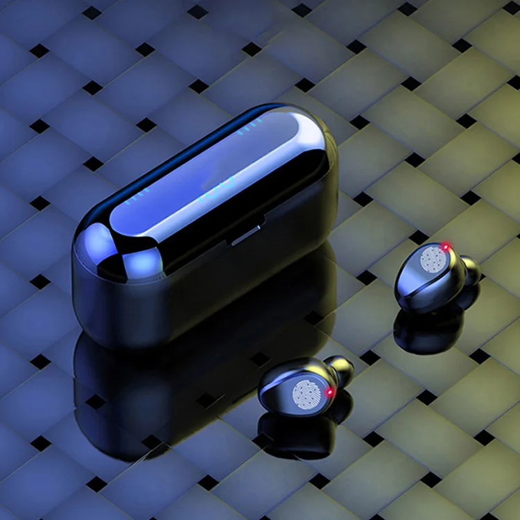 Drop Shipping F9 Tws Bt5.0 True Wireless Headphones Headset Earbuds Lcd Digital Waterproof Noise Reduction Wireless Earphone