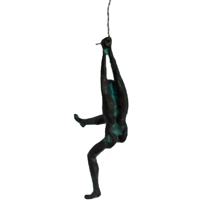 Home decor Handicraft Cast Iron Bronze Metal   family Figurine climbing  man  for  bar decor