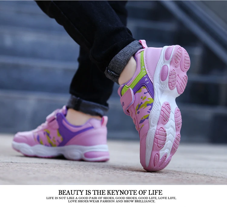  Оптовая продажа Розовая обувь для девочек повседневная спортивная улицы зимний сезон