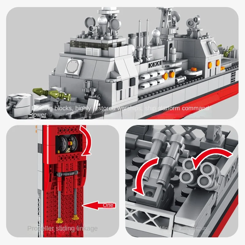 PANLOS 637007 Ticonderoga Class Cruiser Panlos кубики DIY строительные блоки игрушки для детей