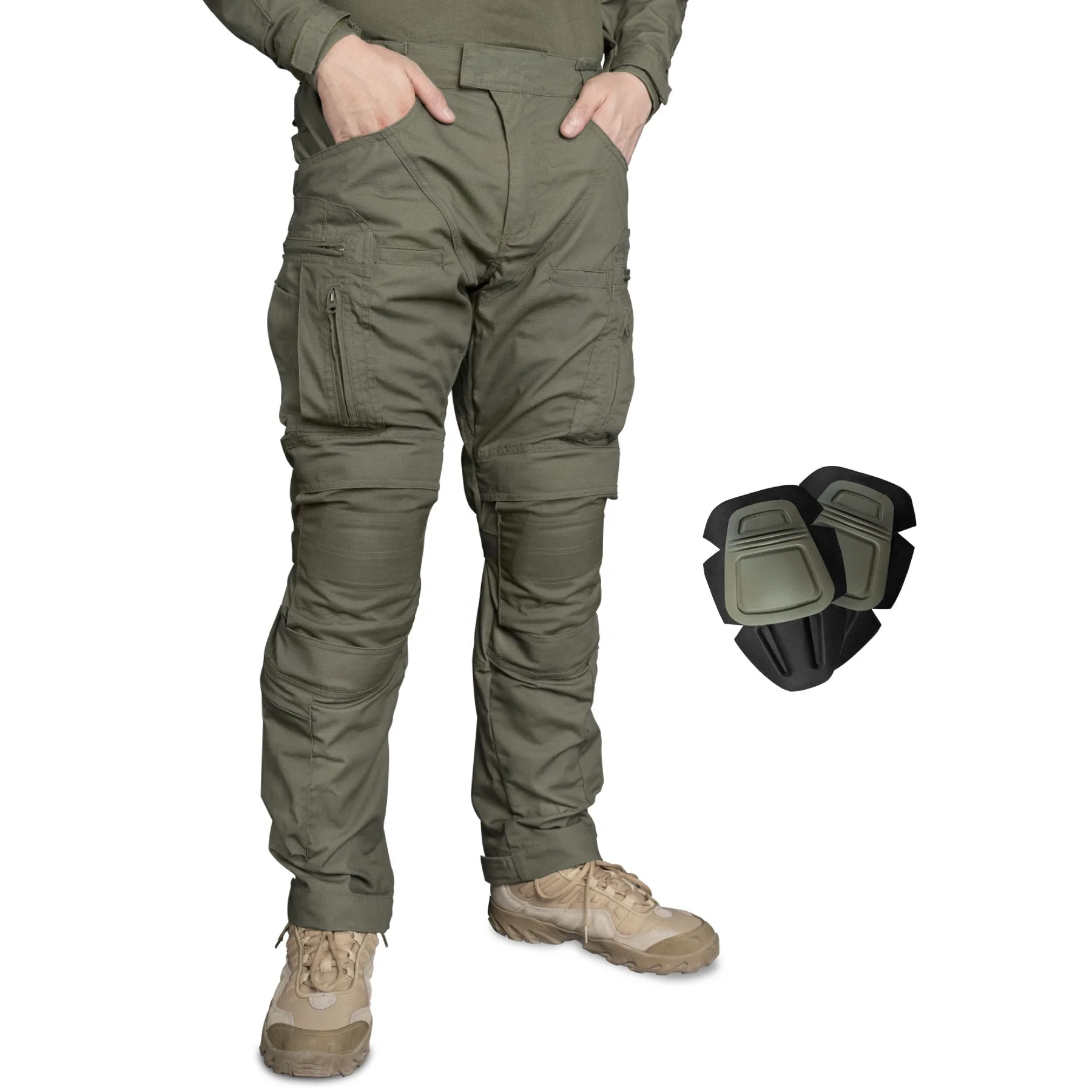 IDOGEAR Custom Men Hunting Paintball Tactical Outdoor Trousers Tactical Pants Combat Pants with Hidden Knee Pads