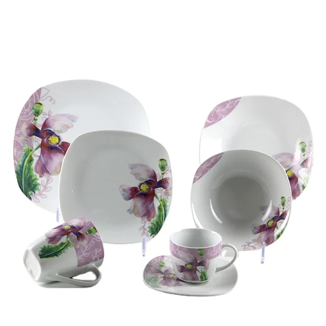 72 Pcs Dinner Set Ceramic Dinnerware Custom