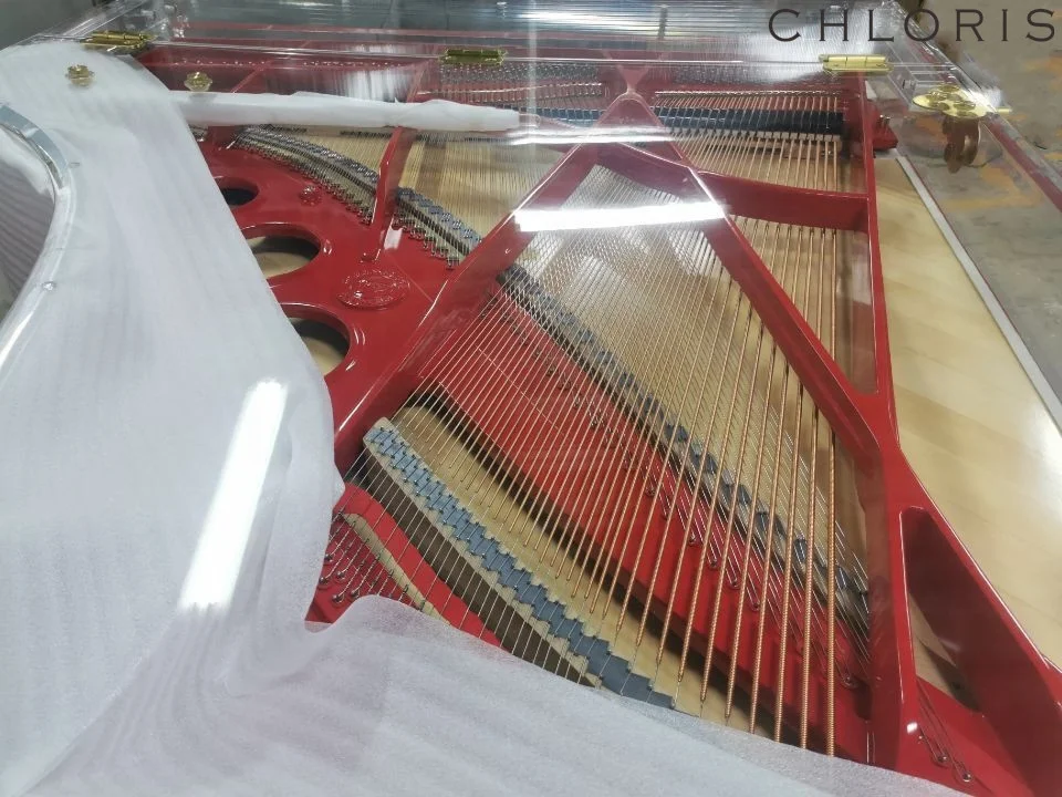 New brand Crystal  Piano  HG-186A Grand Piano red colour  for Home Luxury  Furniture