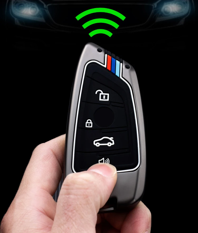 Factory Direct Custom Logo Car Key Holder High-End Buckle Protective 3 Button Remote Car Key Cover For BMWBMW
