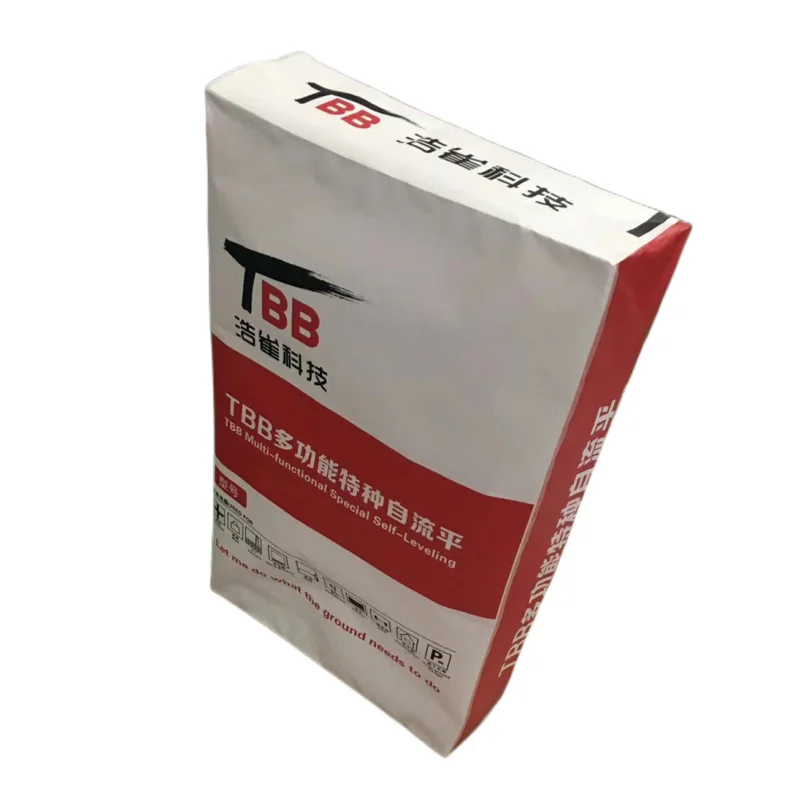 Empty 20kg 25kg Bag Plastic PP Woven Block Bottom Bag for Grout Putty Tile Adhesive Powder Cement with Tuck In Sleeve