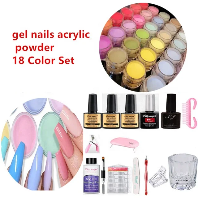 Wholesale Crystal Clear Acrylic Nail Powder Quick Dry Cleaning Deep Powder Nail Set Gel Nail design Acrylic Powder