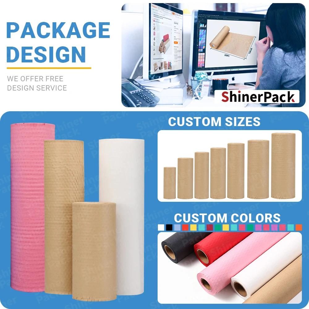Honeycomb Paper Roll Available in Brown and More Colors Ready to Shiop Top Quality Honeycomb Packaging Paper Factory Hot Sale