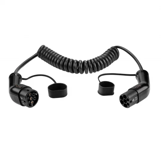 EV зарядный кабель типа 2 для типа 2 Спираль 32A 1 фаза