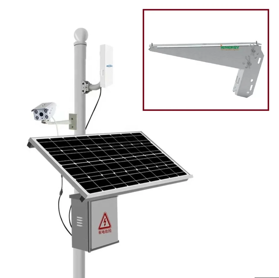 Outdoor Solar Power Supply Panel Pole Mount Bracket Accessories for Mounting Wall and Ceiling CCTV System
