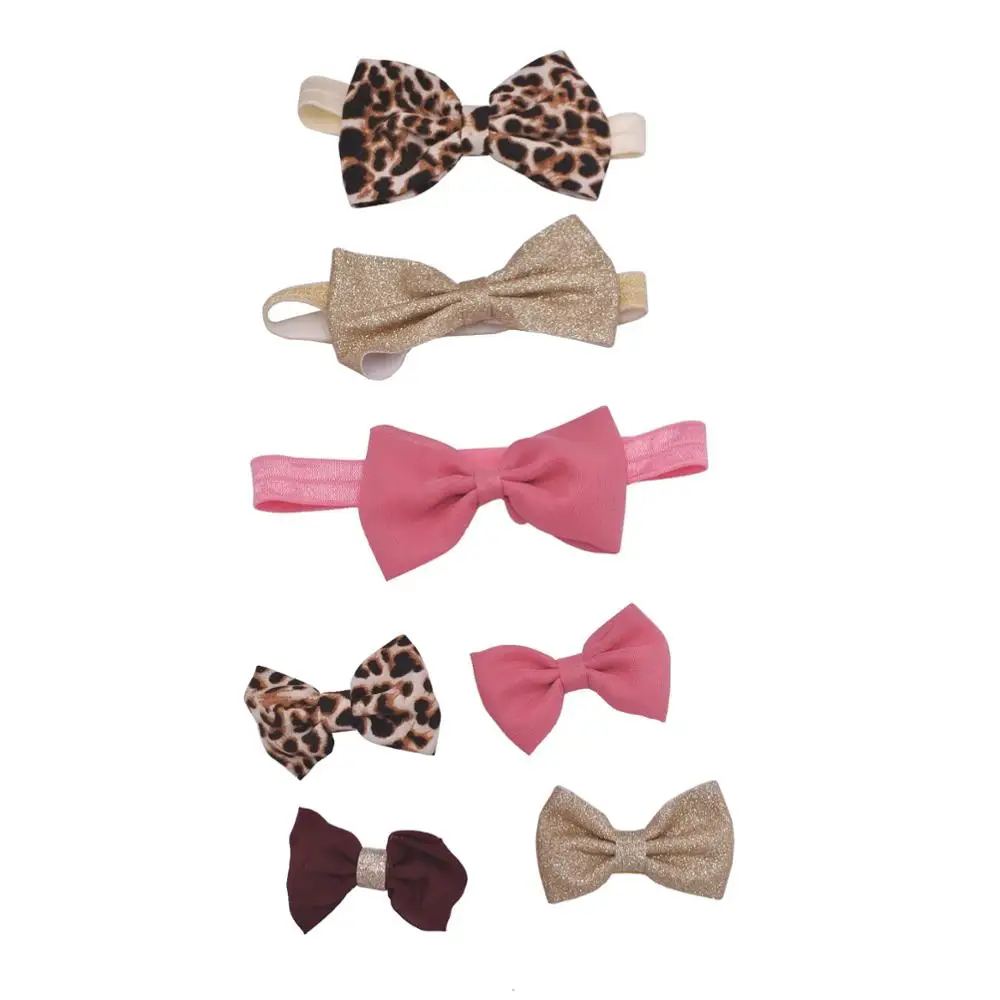 
good cute design infant with fabric bow headwrap and clip sets new arrival hair accessories 