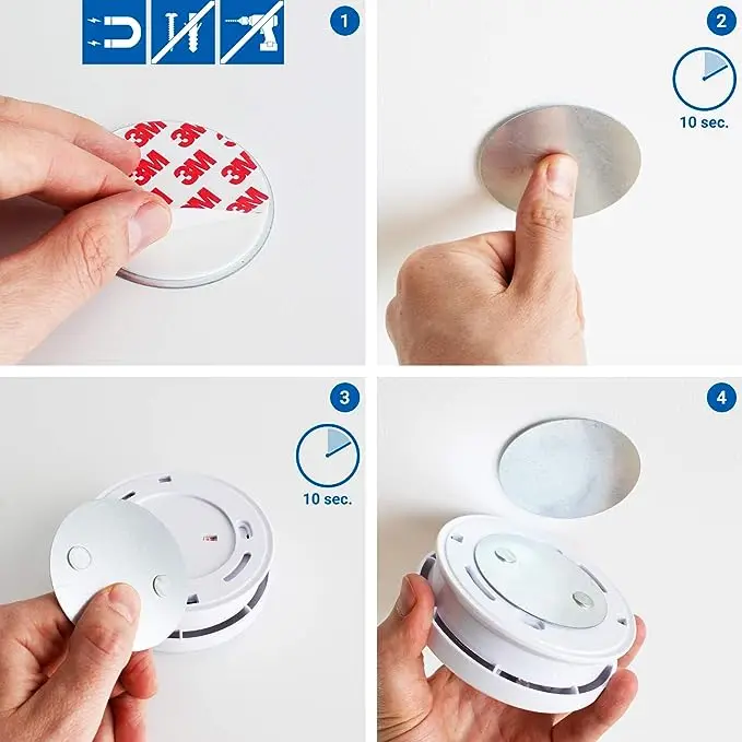 Smoke alarm accessories Diameter 70mm Smoke Detector Alarm Magnets Smoke Detector Magnetic Fastening Kit