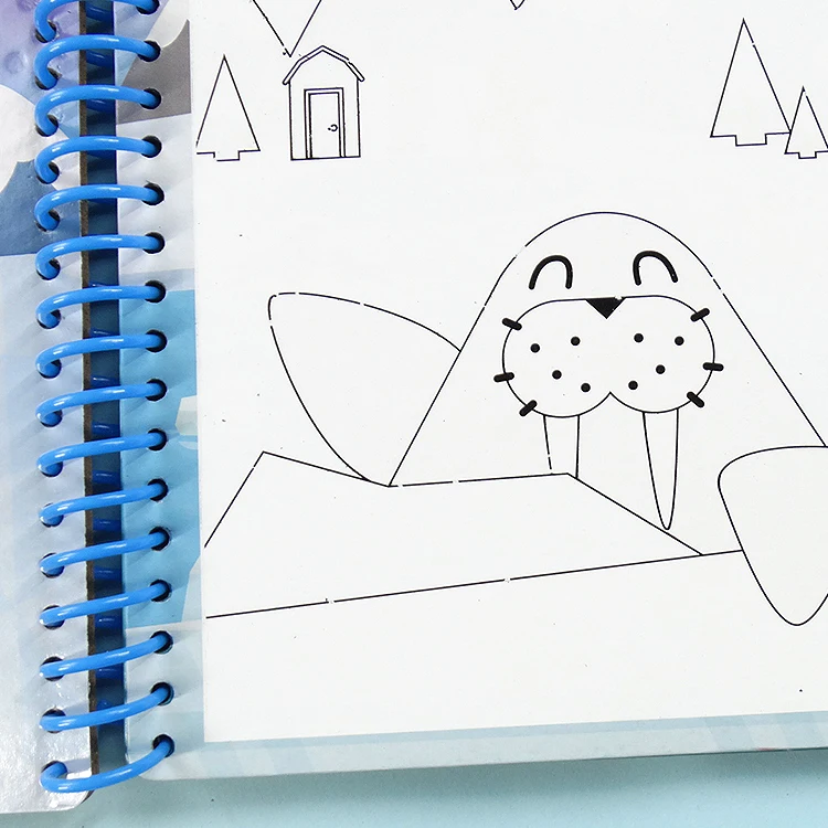 Customized Kids  Learning  Magic  Coloring Doodle  Drawing Book  Animal Friends Water Coloring book