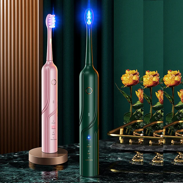 Ipx7 Waterproof  Adult Toothbrush Electric USB Rechargeable Smart LED Whitening Sonic Electric Toothbrush