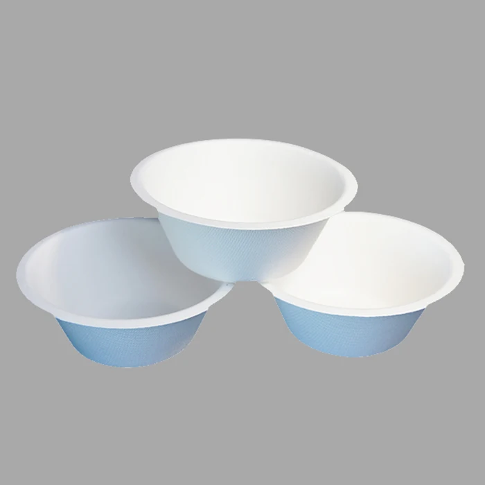 
11oz 300ml volume 100% disposable sugarcane pulp white paper salad coconut bowl 