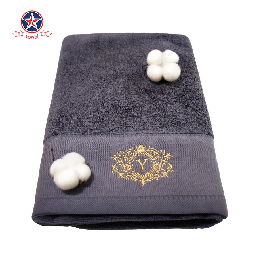 100% Cotton Bath Towels for Home Use White Custom Hotel Design Adults Quick-Dry Woven Novelty Pattern Face/Hand/Washcloth Towel