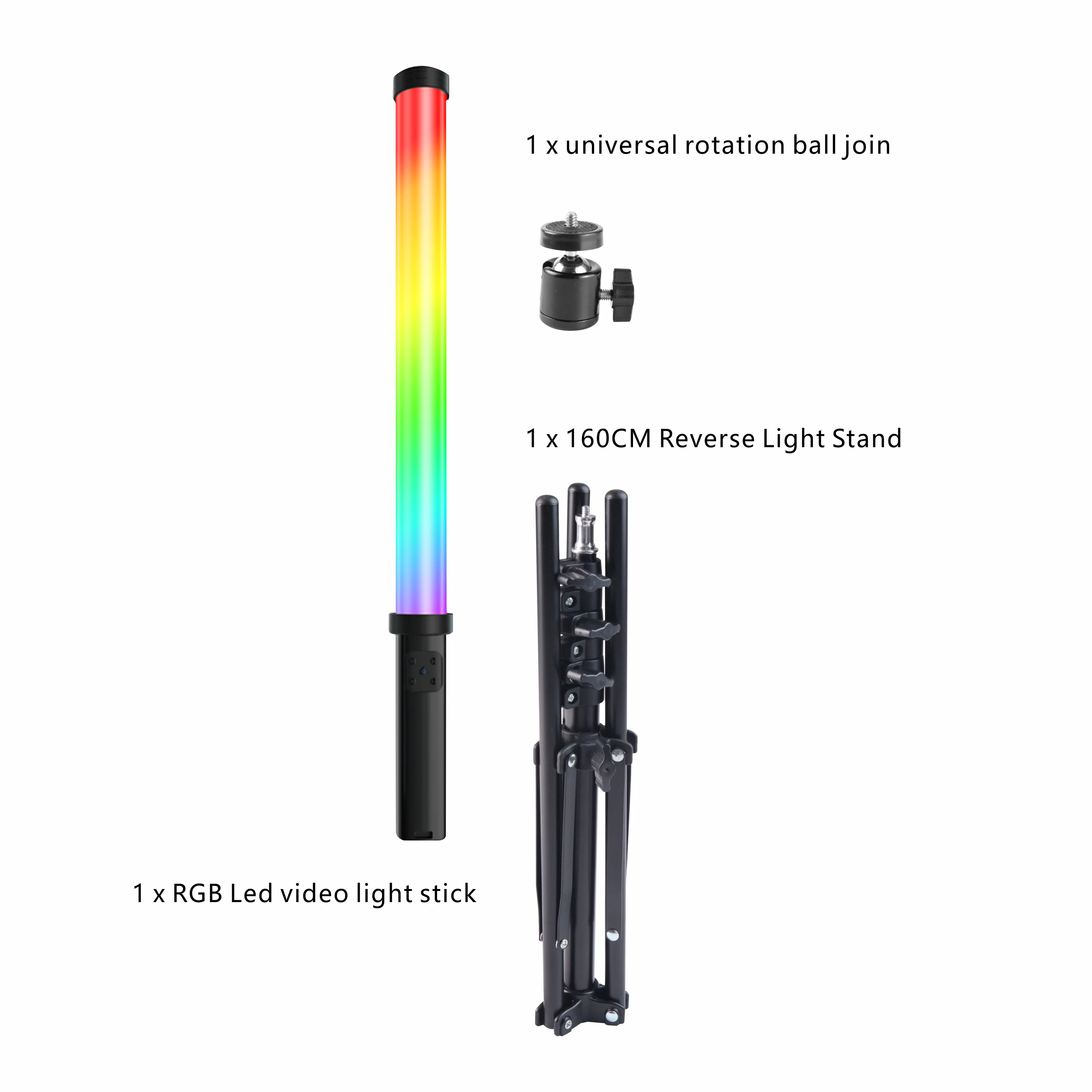 Hot sales Colorful RGB LED Tube Video Lighting professional video studio camera equipment rechargeable led video light stick