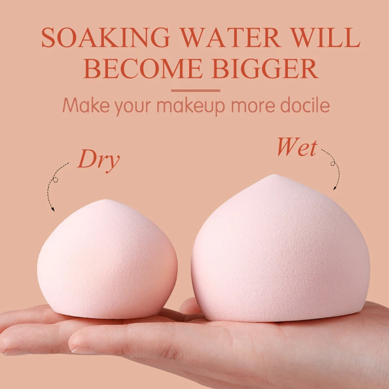 Hot Seller Beauty Sponge Soft Makeup Blending Sponge Pink Peach Shape Cosmetic Powder Puff Foundation Sponge