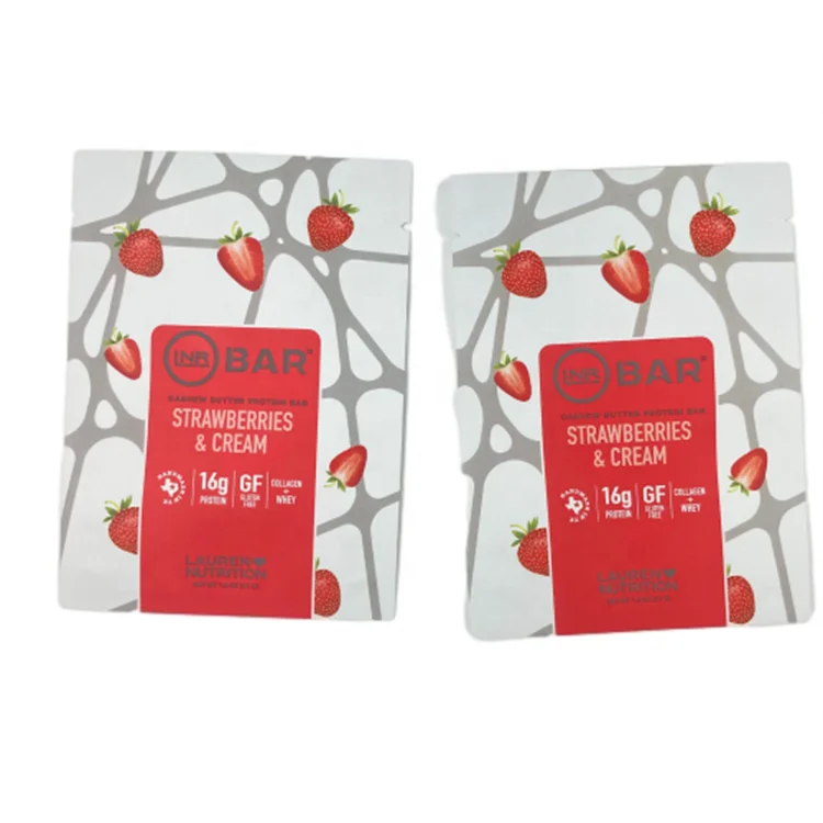 Custom Cashew Butter Protein Bar Packaging Bags