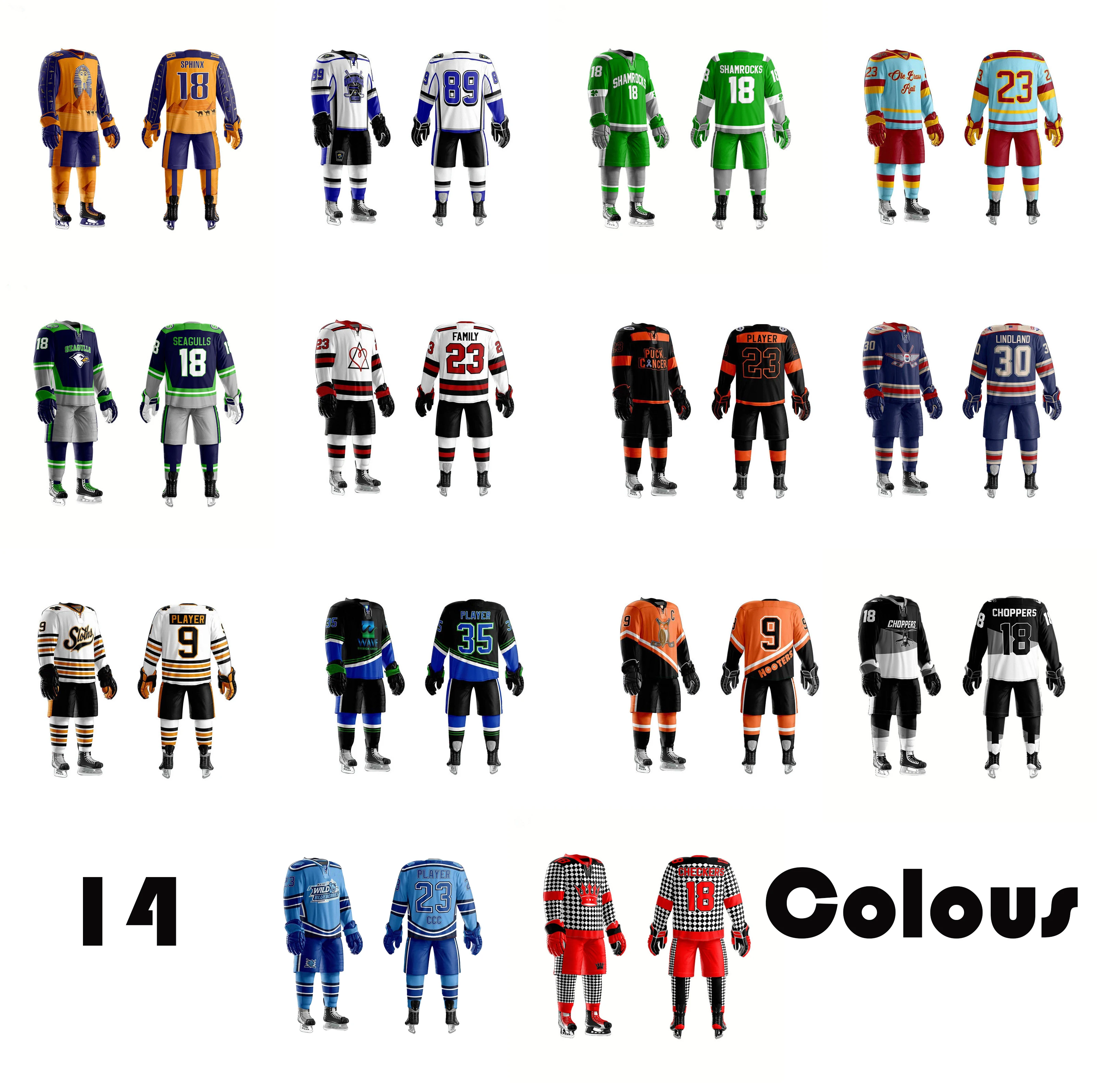 Customize Ice Hockey Wear Uniform Custom Hockey Jersey Sublimation Jersey Custom Sublimation Hockey Jersey