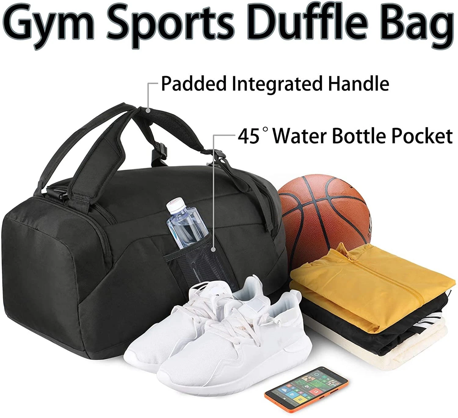 FREE SAMPLE Large Gym Backpack Sports Bag with Shoes Compartment, 3 Way Waterproof Workout Duffel Travel Duffle Bag