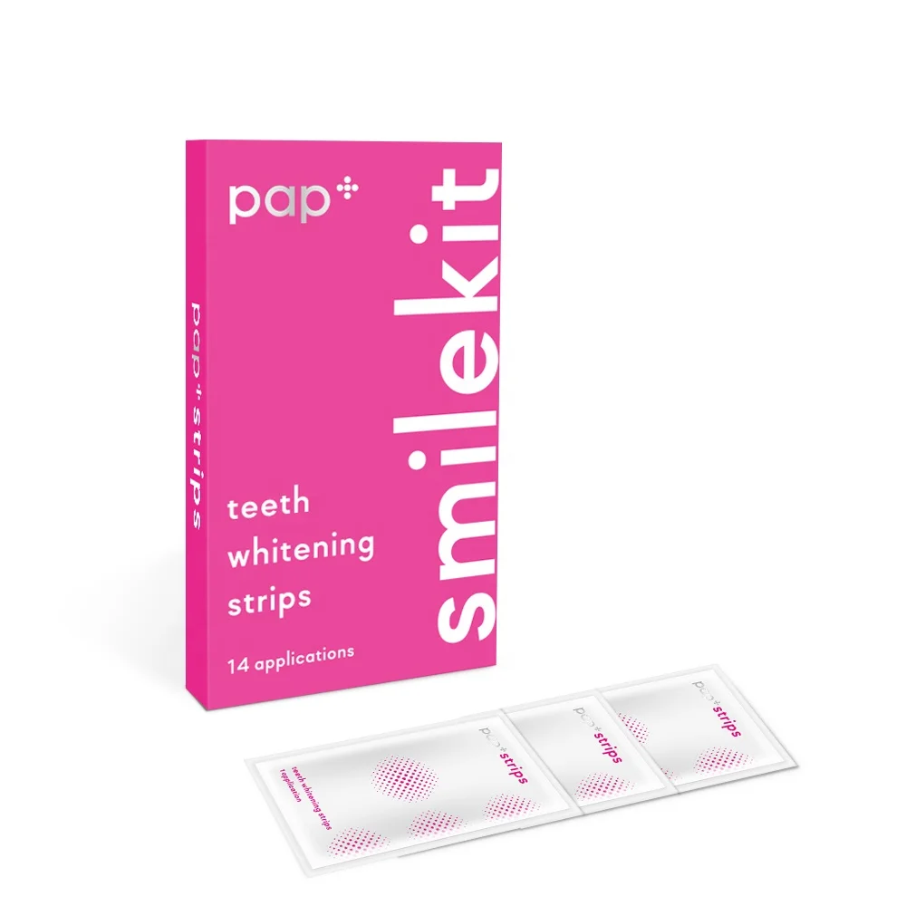 Private Label Teeth Whiten Sticker 14 Pairs Non Peroxide PAP Teeth Whitening Strips