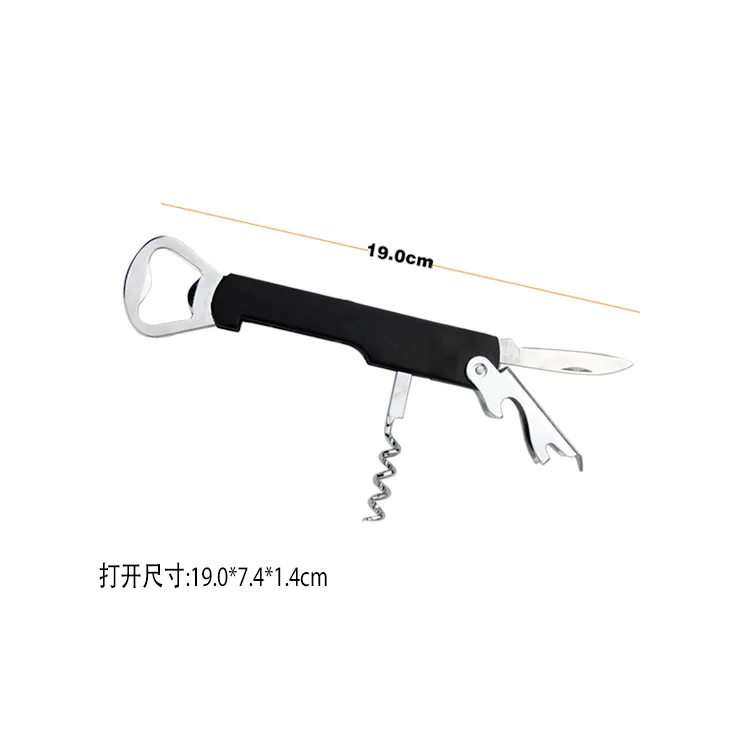 China Manufacturer custom   multifunctional wine and beer bottle opener with corkscrew Stainless steel ABS bottle opener tool