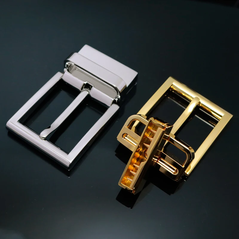Пряжка для ремня под заказ от производителя, высококачественный мужской ремень с вакуумным покрытием, двусторонняя пряжка для ремня из цинкового сплава