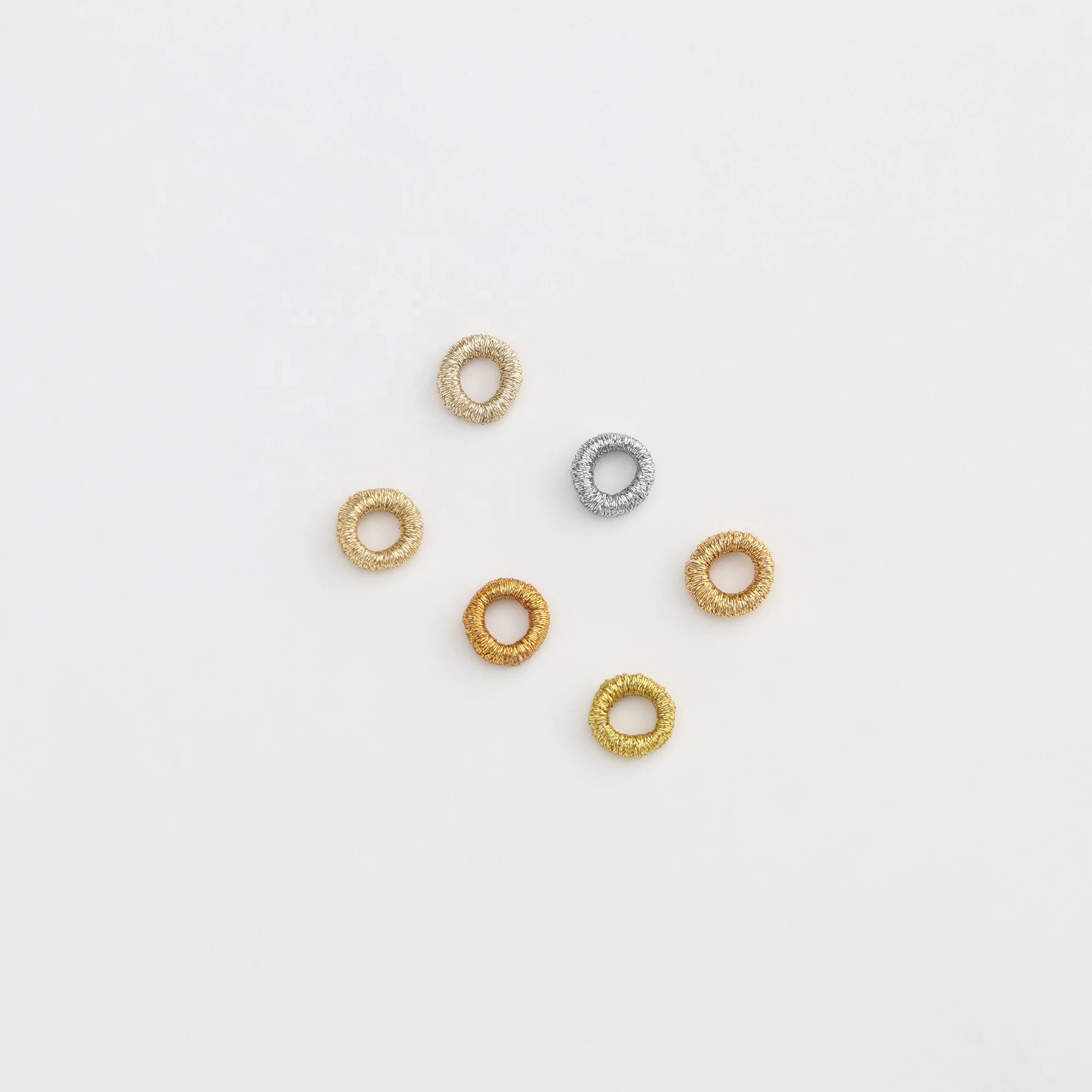 XQ1-120 Gold Silver Color Spacer Beads 1.2~5mm Jewelry Accessories Nylon Polyester Golden Colorful Ball Handmade Bracelet