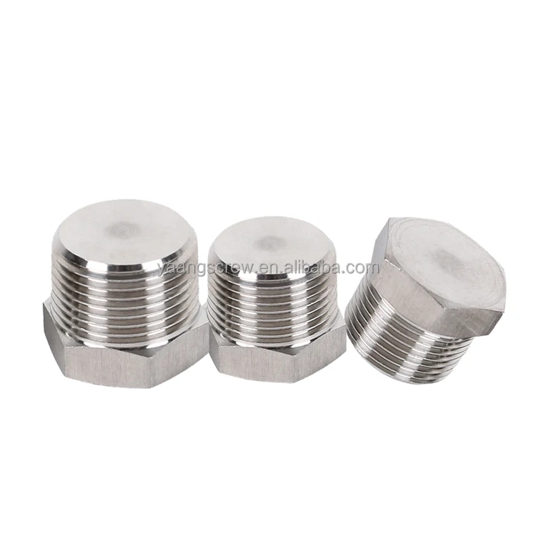 304 316 Stainless Steel Thread Plug Outer Hexagon Screw Plug Ip68 Waterproof And Dust-proof Cover Plug With Rubber Seal