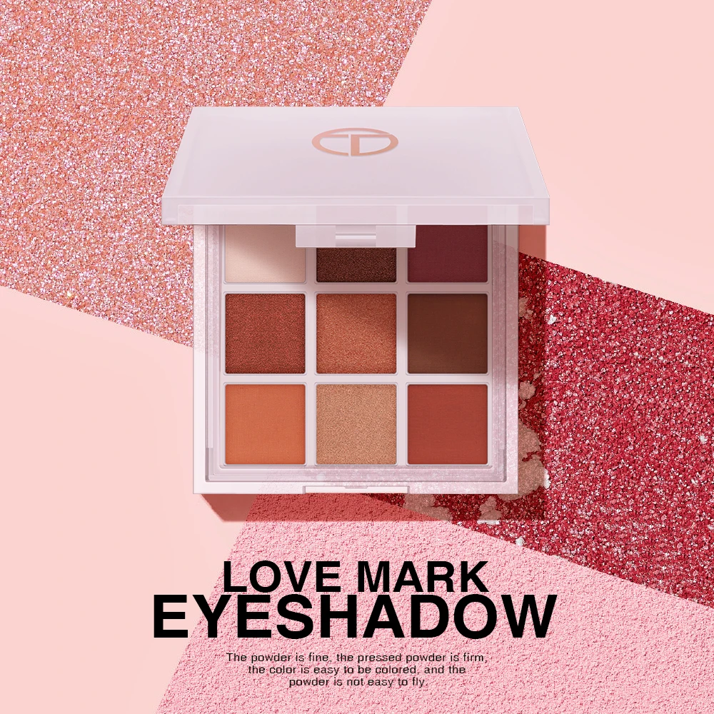 О. TW O.O изготовленным на заказ логосом 3 версии 9 видов цветов макияжа Косметика пигментированные водонепроницаемый палитра теней для век