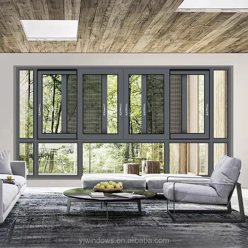 Simple Design Aluminium Sliding Window With Fly Screen Windows(old)