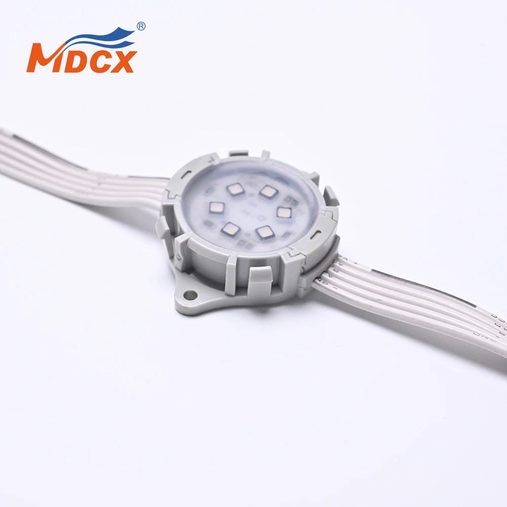 Round Point LED Pixel Light Outdoor Decoration DMX512 24V RGB LED Pixel Dot Light