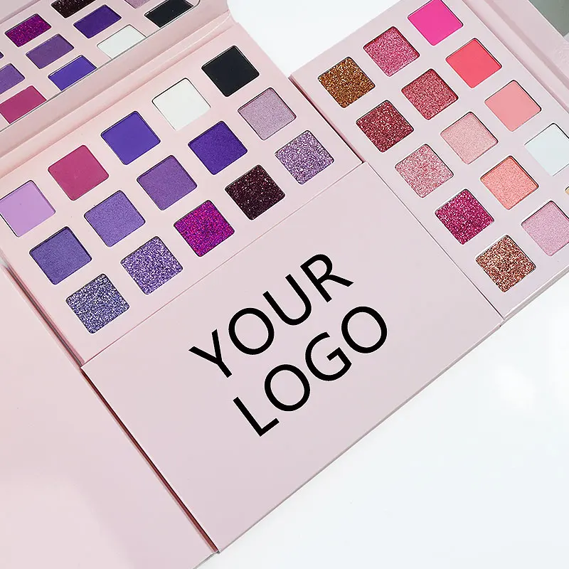 Manufacturer 15 Colors Pink Shimmer Matte Glitter Eye Shadow Palette No Logo Shiny Organic High Pigment Private Label