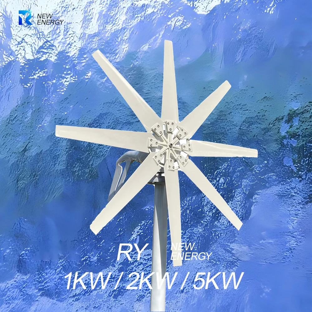 Electric Wind Generator Home System Windmill Power Level 2000W 12V 24V 48V Wind Turbine